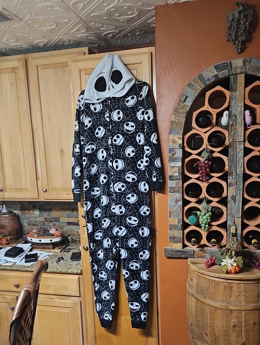 Disney The Nightmare Before Christmas Jack Skellington Onesie One Piece Pajamas
